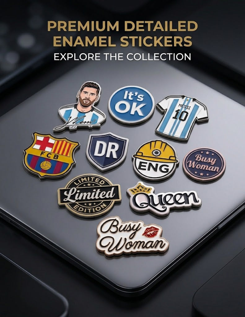 Premium Metal Enamel Stickers