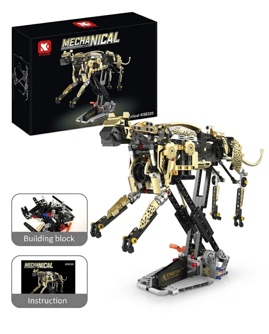 Mechanical Cheetah Dynamic Building Block Set