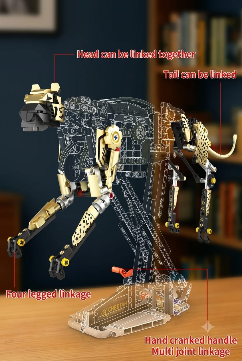 Mechanical Cheetah Dynamic Building Block Set