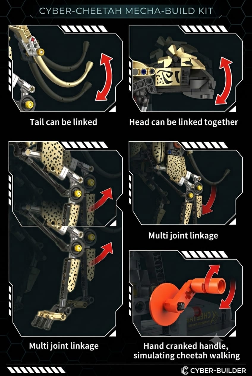 Mechanical Cheetah Dynamic Building Block Set
