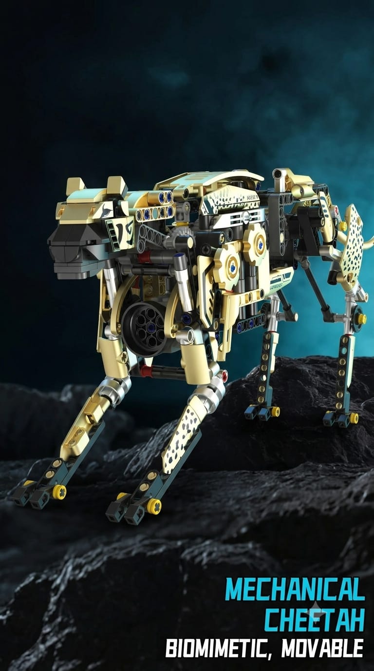 Mechanical Cheetah Dynamic Building Block Set