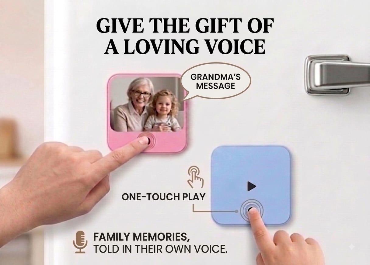 Personalized Music Player Fridge Magnet | Custom Photo & Audio Upload
