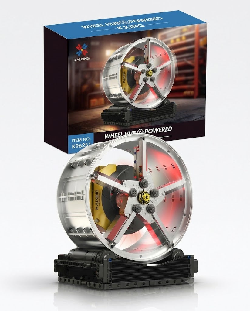 Motorized Sports Car Wheel Hub & Brake Disc Mechanical Building Set