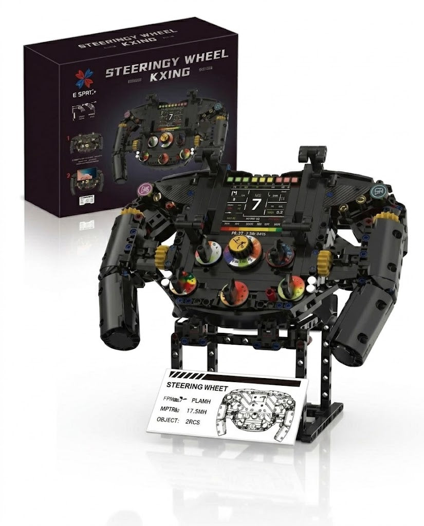 F1 Racing Steering Wheel Building Blocks Set & Desk Phone Holder