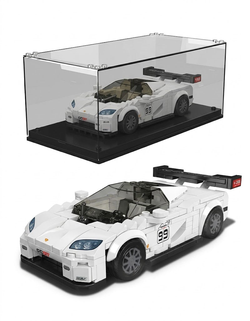 Swedish V8 CCGT Race Car Building Blocks Model Kit with Acrylic Display Case