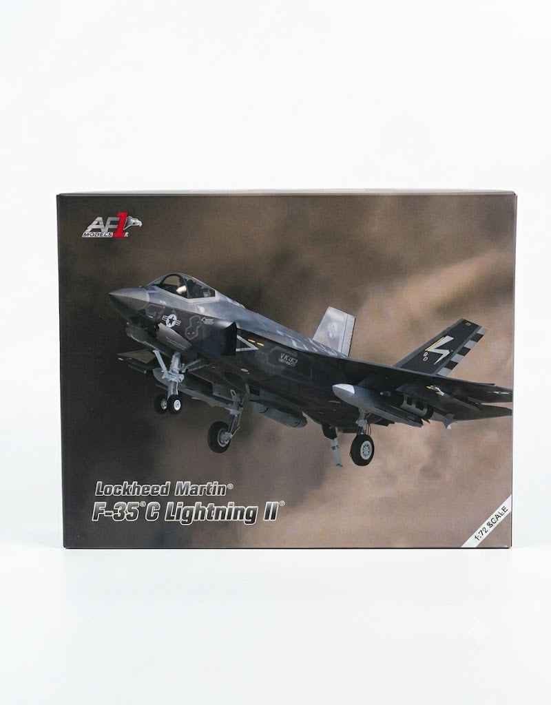 AF1 Models 1/72 scale Lockheed Martin F-35C Lightning II diecast fighter jet collectible retail packaging box