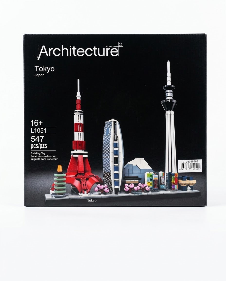 Architecture Tokyo Japan L1051 547 pcs 3D building block kit retail box packaging for ages 16+ available at Gadgets Lebanon