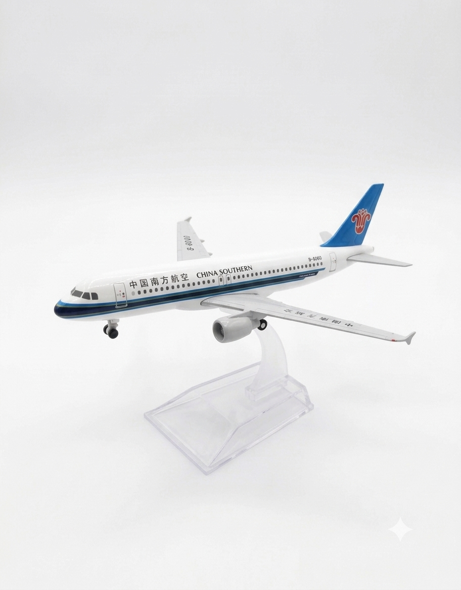 China Southern Airlines Airbus A380 diecast metal airplane model 16cm on a clear acrylic display stand, available in Lebanon.
