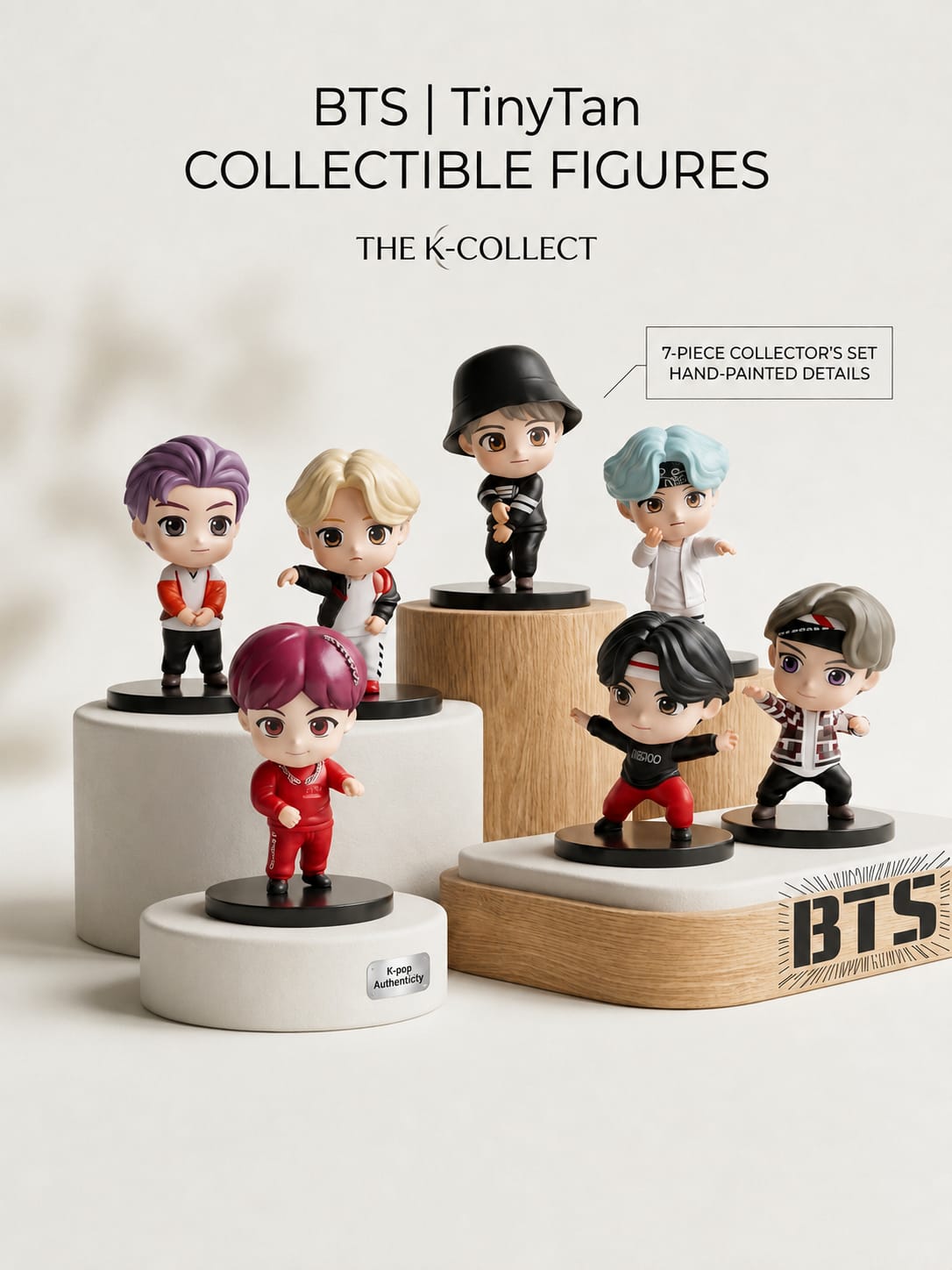 BTS TinyTan Official 7-Piece Collectible Figure Set
