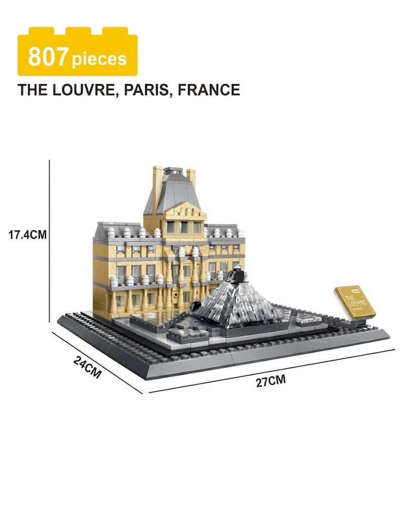 Louvre Museum Architecture Building Blocks Set (807 Pcs, LX.A444) - Lebanon
