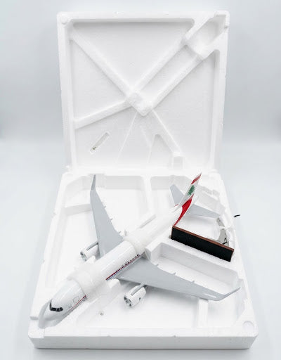 Middle East Airlines MEA Airbus A320 1:100 scale airplane model packaged in protective foam box - Gadgets Lebanon