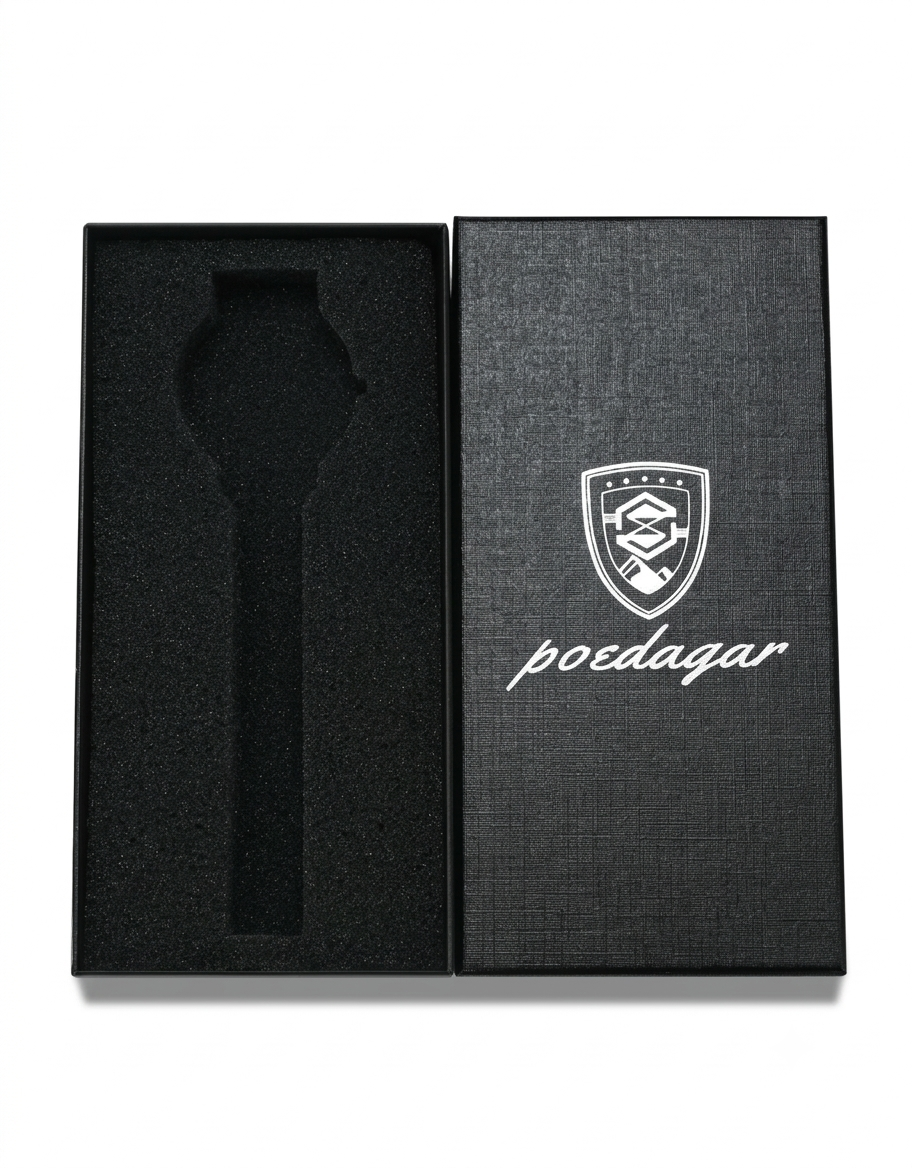 Poedagar car wheel rim watch black luxury gift box with protective foam insert, available online in Lebanon.