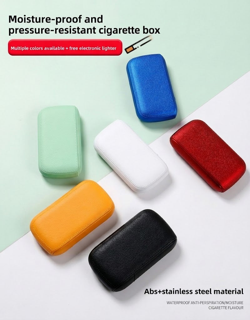 Complete color collection of shockproof moisture-resistant cigarette cases with free electronic lighters in Lebanon.