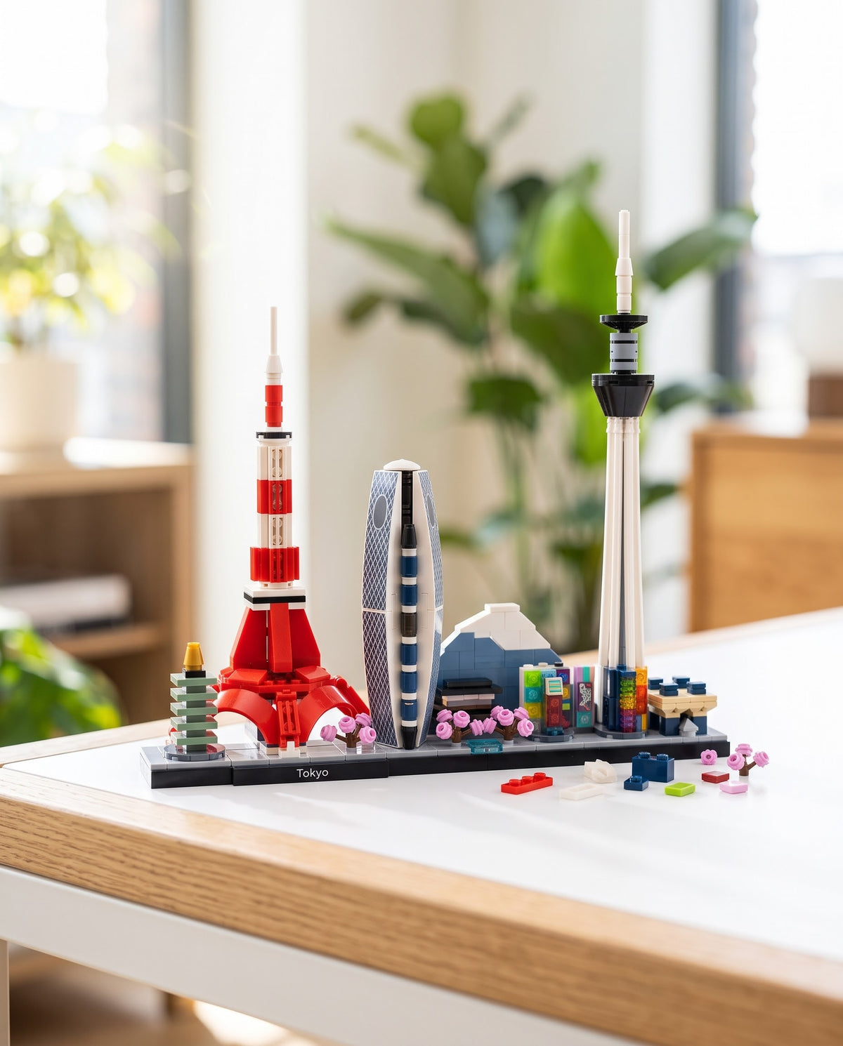 DIY Tokyo Architecture 547 pcs skyline building set displayed as modern home or office desk decor with building bricks in Lebanon